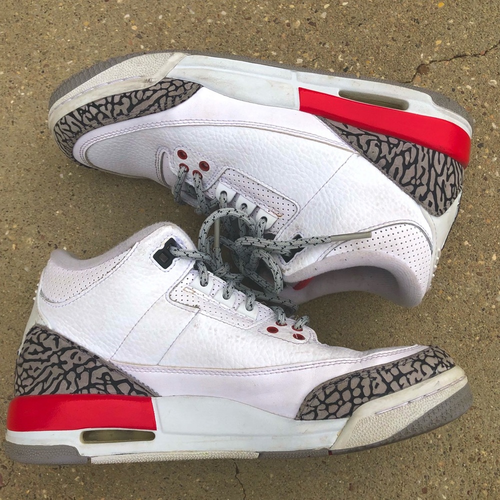 AIR JORDAN 3 - Retro - White/FireRed/Grey (READ DISCERPTION!!!) - Picture 5 of 11